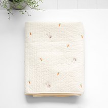 맘스네이처 100수 누빔 자수 낮잠패드 논슬립 패드, 당근토끼