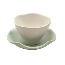 달소금 도자기 꽃잎찻잔, 민트, 1개