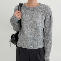 에이와비 여성용 비스코스 25% 보카시 니트