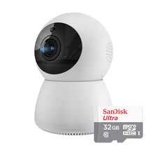 펭카 미캠 FULL HD 200만화소 홈CCTV IP네트워크 회전형 + SD 메모리 카드 32GB, PD204