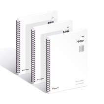 모노그램 그리드 스프링 노트 MG0058, PURE WHITE, 3개