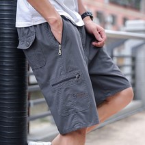 남성용 마켓A 지퍼포켓 밴딩 반바지