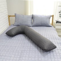 마벨러스 마이크로화이바 L자 바디필로우 솜포함, 스타네이비