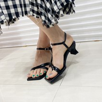여성용 라인업슈 수제 스퀘어토 쪼리 샌들 5cm P308