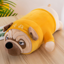 해솔 불독 강아지 캐릭터 동물 모찌 인형 쿠션, 옐로우