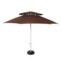 대양파라솔 2단 8각 FRP 파라솔 지름 2700mm, 브라운, 1개