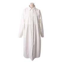 플랜데이 데일리 허리셔링 카라 롱 남방 원피스