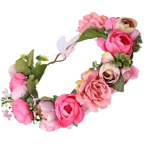 앤도파티 유럽식 화관, 딥 핑크, 1개