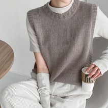 뜨개진 여성용 메리아 베스트
