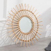발리 인테리어 라탄 벽걸이 거울, N