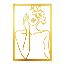 아로무드 심플라인 철제 장식품 J, 골드