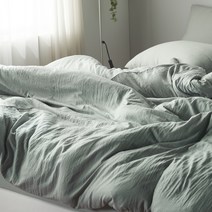 지베딩 디저트 마이크로화이바 워싱 이불커버, 애플민트