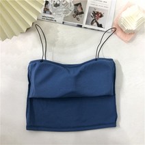 비앤지 여성용 다잇슈 크롭 끈나시 슬림핏 탱크탑