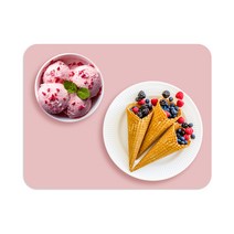 엘로니 플랫 사각 실리콘 테이블 매트, 인디핑크, 368 x 280 mm