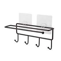 철재 와이어 주방도구 걸이, 블랙, 1개