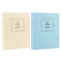 비팬시 폴라로이드 160포켓 앨범 2권 세트, 베이지, 블루, 40매