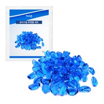 아쿠아비 유리구슬 투명 돌 1kg, 1개, 블루
