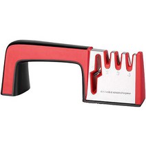 셀리빙 가정용 스테인리스 칼갈이 레드 1p, 레드블랙