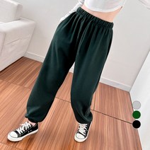 밀키버터 여성용 기모 베이직 조거 팬츠