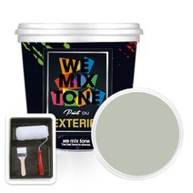 WEMIXTONE 외부용 EXTERIOR 페인트 3L + 붓 + 로울러 + 트레이 세트, WMT0307P01(페인트)