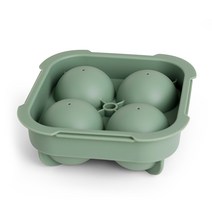 실리가든 실리콘 얼음틀 원형 4구 빅볼파스텔, 포레스트그린