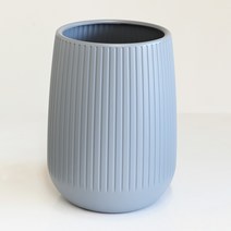 도시정원 모던 인테리어 스트라이프 화분, 그레이