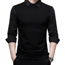 남성용 댄디 베스트 일체형 셔츠