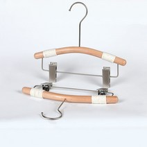 센스이따 아동용 원목 옷걸이 바지걸이 11 로프 팬츠 홀더 라운드 후크 15cm M59, 무광, 5개입