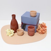 달소금 예쁜 도자기 열매도쿠리 선물세트, 1세트, 도쿠리 + 술잔 4p