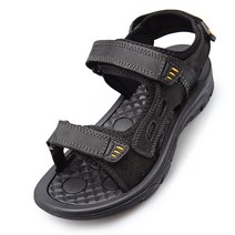 보닌 소가죽 콤비 초경량 이선 벨크로 스포틱 샌들 TS077BK