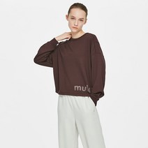 뮬라웨어 여성용 퍼프 슬리브 크롭 스웨트 셔츠 MWWBTL195