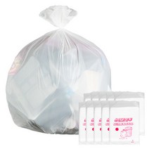 애니돌 배접 분리수거 쓰레기 비닐봉투 유백, 40L, 200매
