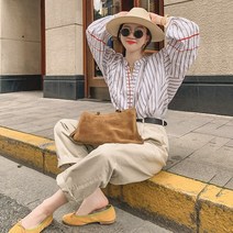 여성용 니콜 스트라이프 블라우스 26886