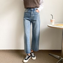 헤이진 여성용 절개라인 카브라 와이드 청바지 834