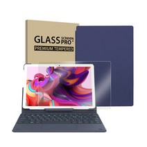 APEX 2IN1 태블릿PC U10 PRO PLUS + 도킹키보드 + 강화유리 + 태블릿PC 케이스 세트, 화이트 + 그레이(태블릿PC), 블루(케이스), 128GB, Wi-Fi