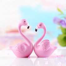 아침향기 홍학 커플 미니어쳐 피규어, 혼합색상