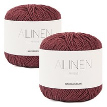 브랜드얀 에이린넨 뜨개실 2p, 558번 진자주, 111m