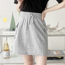 가비진 여성용 밴드 카고 미니 트레이닝 데일리 치마