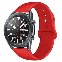 실리콘 우레탄 원버튼 스포츠 스마트워치 스트랩 22mm, Red