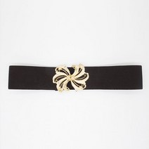 테드브라운 여성용 골드플라워 스판 벨트 50mm