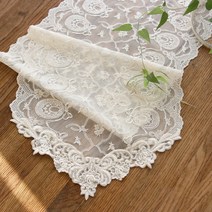 앤코튼 안젤리나 리본 레이스 러너, 화이트, 6인용(39 x 220 cm)