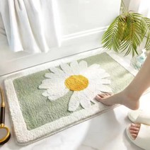 쏘앤영 캐시미어 미끄럼방지 발매트, 데이지