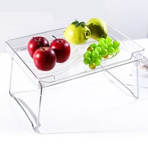 마켓레브 투명 플라스틱 접이식 트레이 테이블 22.5 x 31.5 x 5 cm