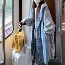 루나글램 임산부 롱 데님 자켓 sgx371