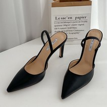 파이 여성용 스틸레토 발등 스트랩 뮬 힐 9cm KR_1785