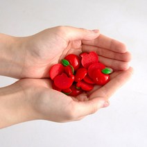 엠디자인 미니 반쪽 사과 모형 10p