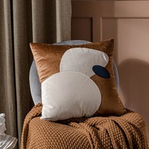 JCP 북유럽 벨벳 아트 쿠션, 브라운