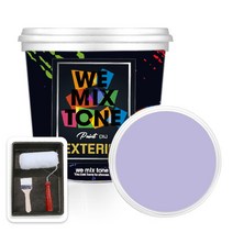 WEMIXTONE 외부용 EXTERIOR 페인트 3L + 붓 + 로울러 + 트레이 세트, WMT0397P01(페인트)
