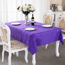 알럽홈 고급 아이비 호텔패브릭 식탁보, 퍼플, 180 x 180 cm