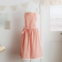 데코토닉 상큼체크 앞치마, 오렌지